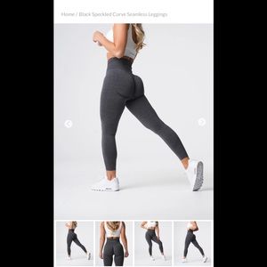 Nvgtn Black Speckled Curve Leggings